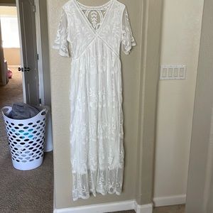Flowy white dress